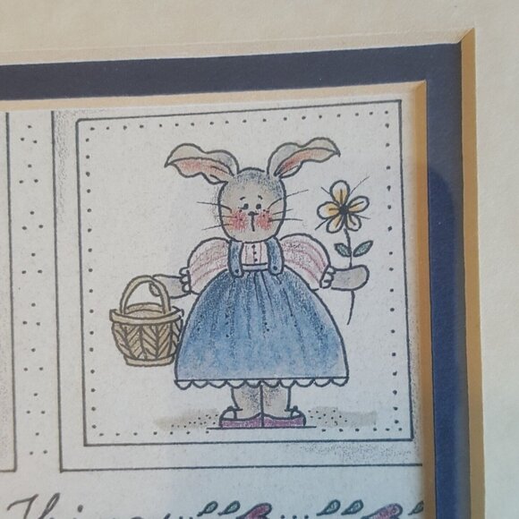 Country Wall Plaque Picture Matted Glass Angel Cat Cow Favorite Country Things - Picture 5 of 11